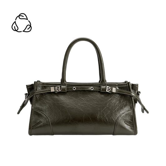 Melie Bianco Olive Rhonda Recycled Vegan Leather Top Handle Bag
