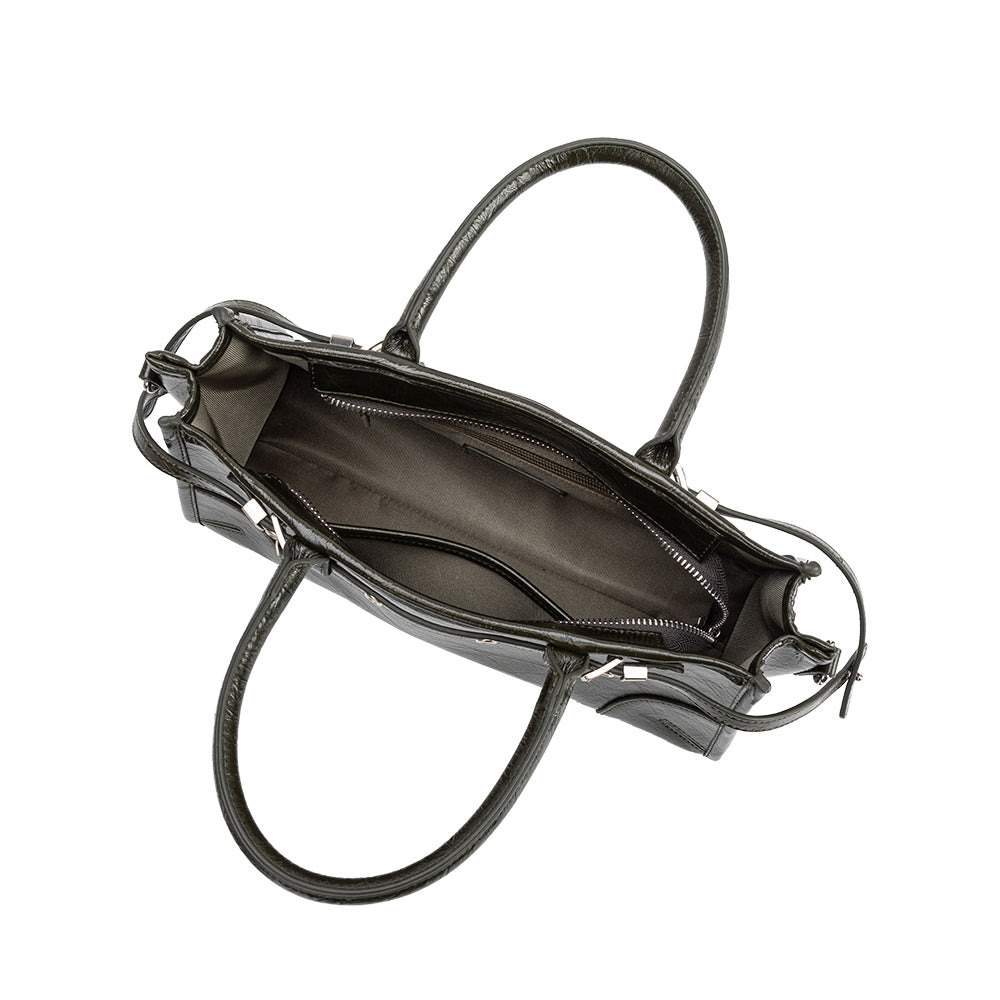 Melie Bianco Olive Rhonda Recycled Vegan Leather Top Handle Bag