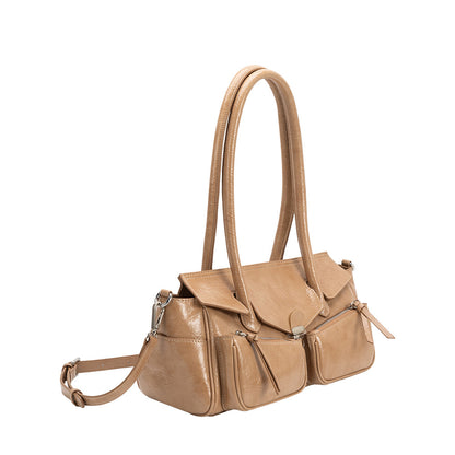 Melie Bianco Tan Ruthie Recycled Vegan Leather Shoulder Bag