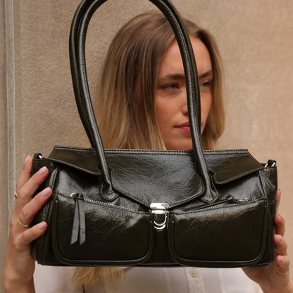 Melie Bianco Tan Ruthie Recycled Vegan Leather Shoulder Bag