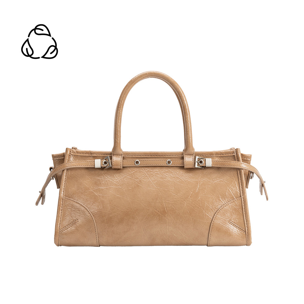 Melie Bianco Tan Rhonda Recycled Vegan Leather Top Handle Bag