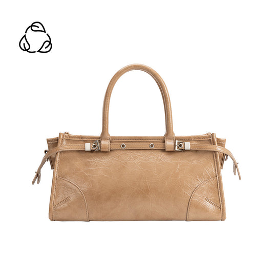 Melie Bianco Tan Rhonda Recycled Vegan Leather Top Handle Bag
