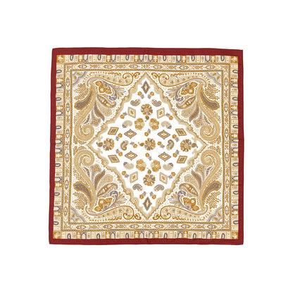 Melie Bianco Burgundy Paisley Square Scarf