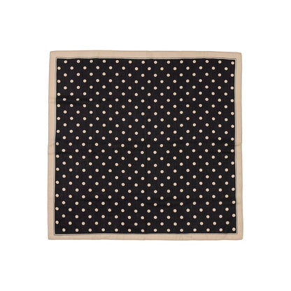Melie Bianco Black Polka Dot Square Scarf