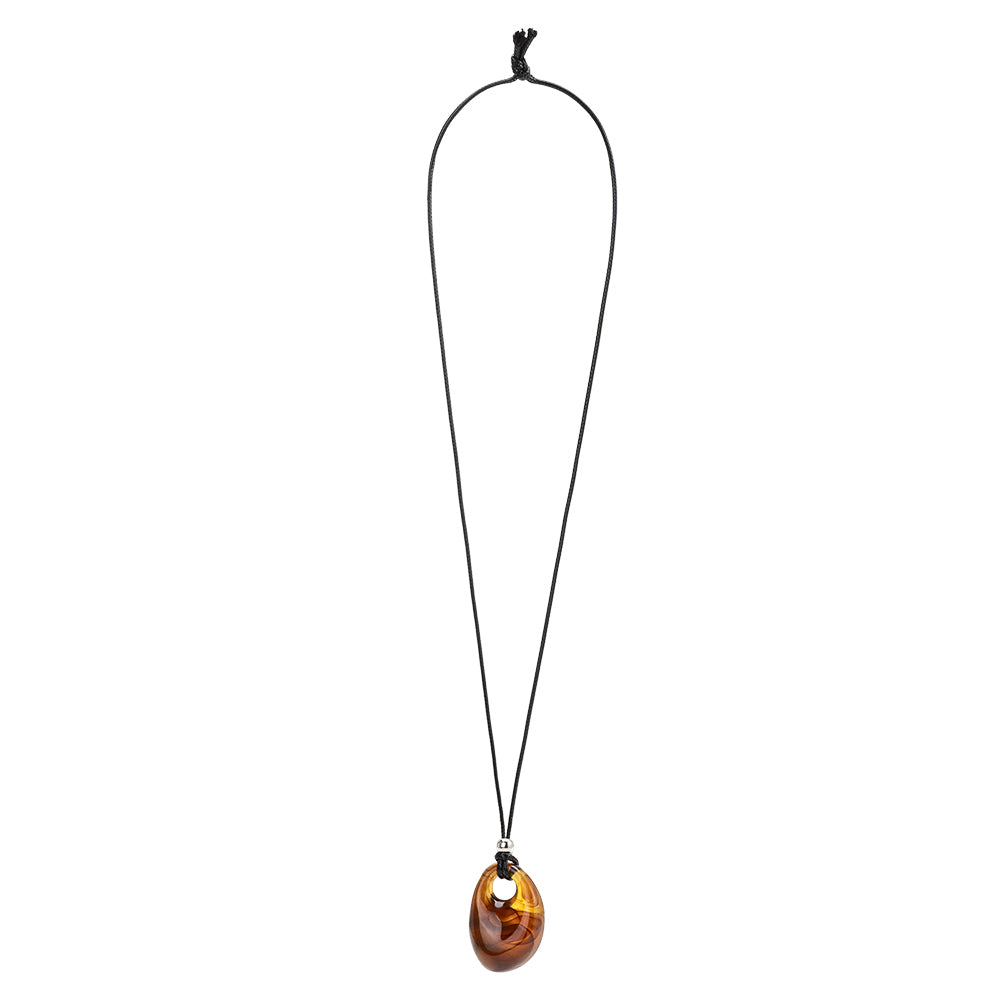 Melie Bianco Tortoise Shell Necklace Cord Pendant