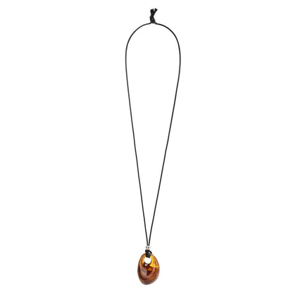 Melie Bianco Tortoise Shell Necklace Cord Pendant