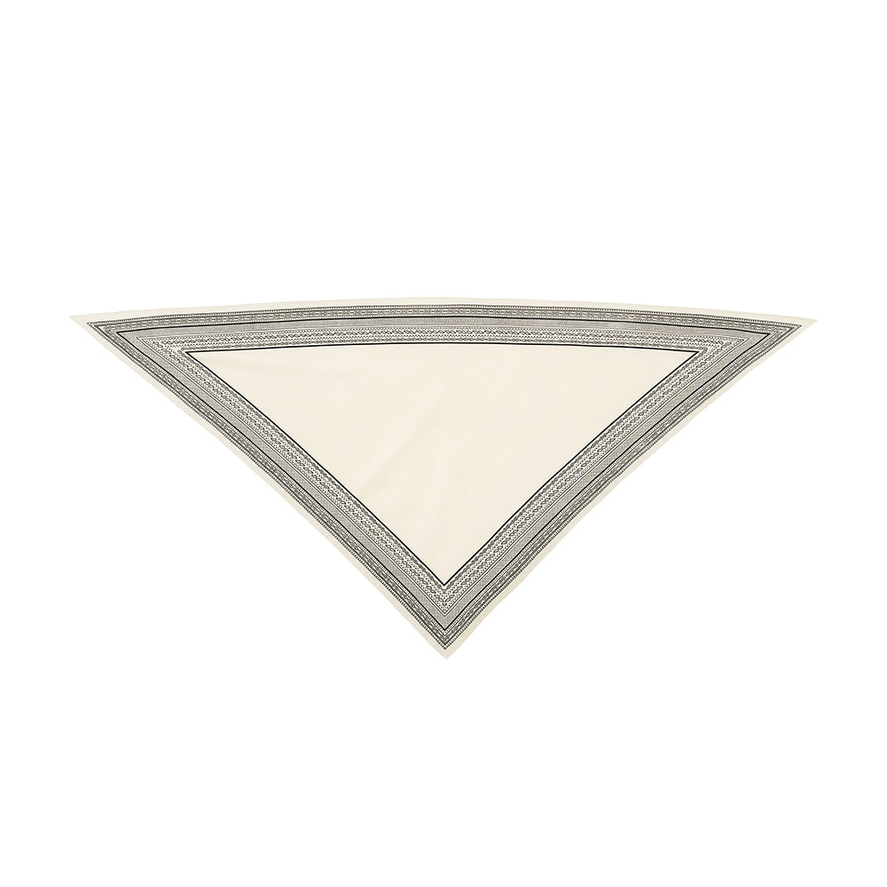 Melie Bianco White Paisley Triangle Scarf