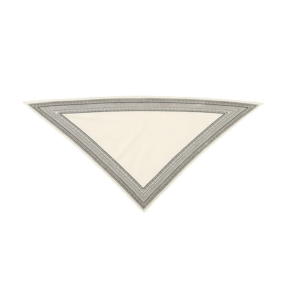 Melie Bianco White Paisley Triangle Scarf