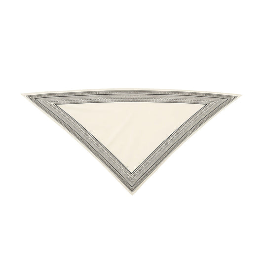 Melie Bianco White Paisley Triangle Scarf