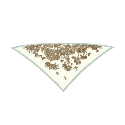 Melie Bianco Cream Tropical Mint Triangle Scarf