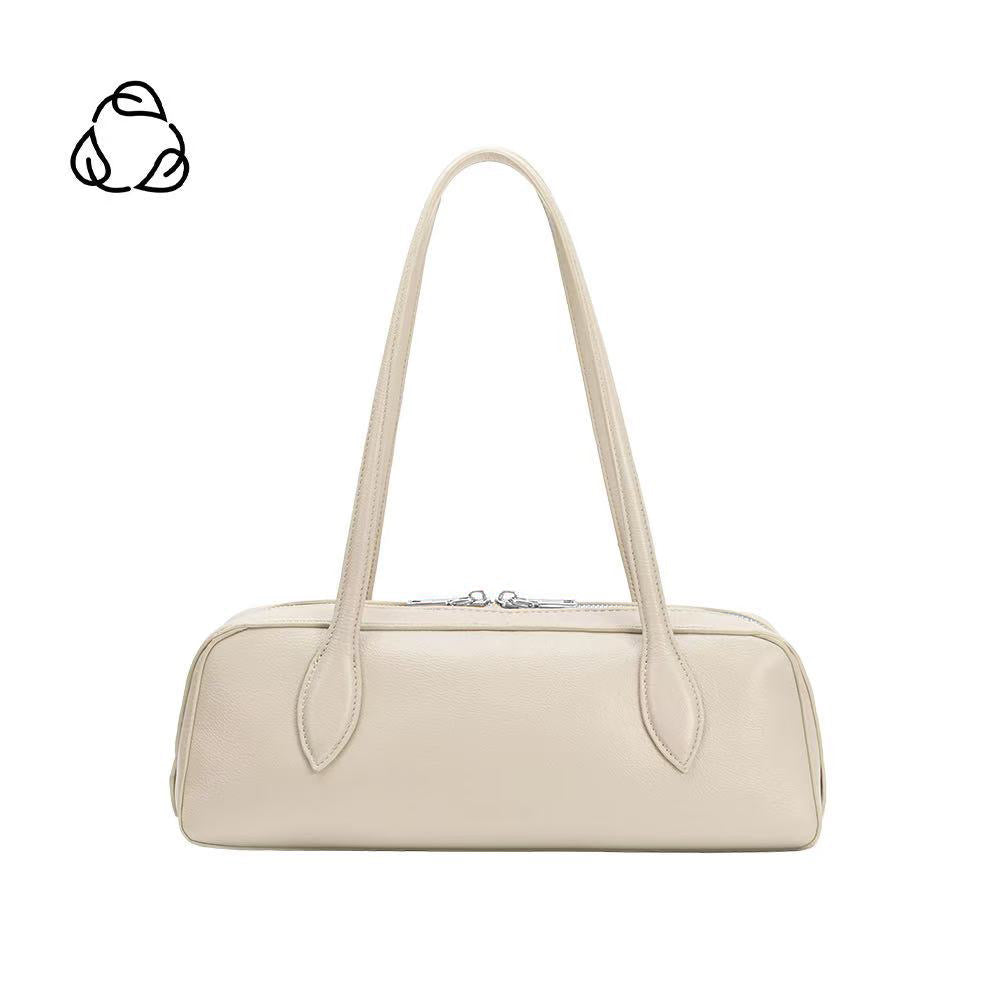 Melie Bianco Ivory Serafina Recycled Vegan Leather Shoulder Bag