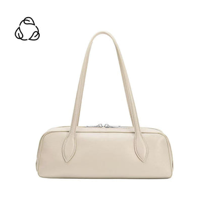 Melie Bianco Ivory Serafina Recycled Vegan Leather Shoulder Bag