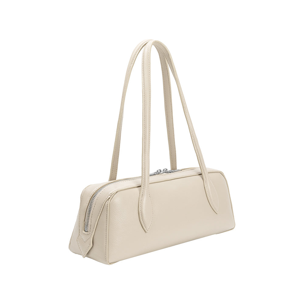 Melie Bianco Ivory Serafina Recycled Vegan Leather Shoulder Bag