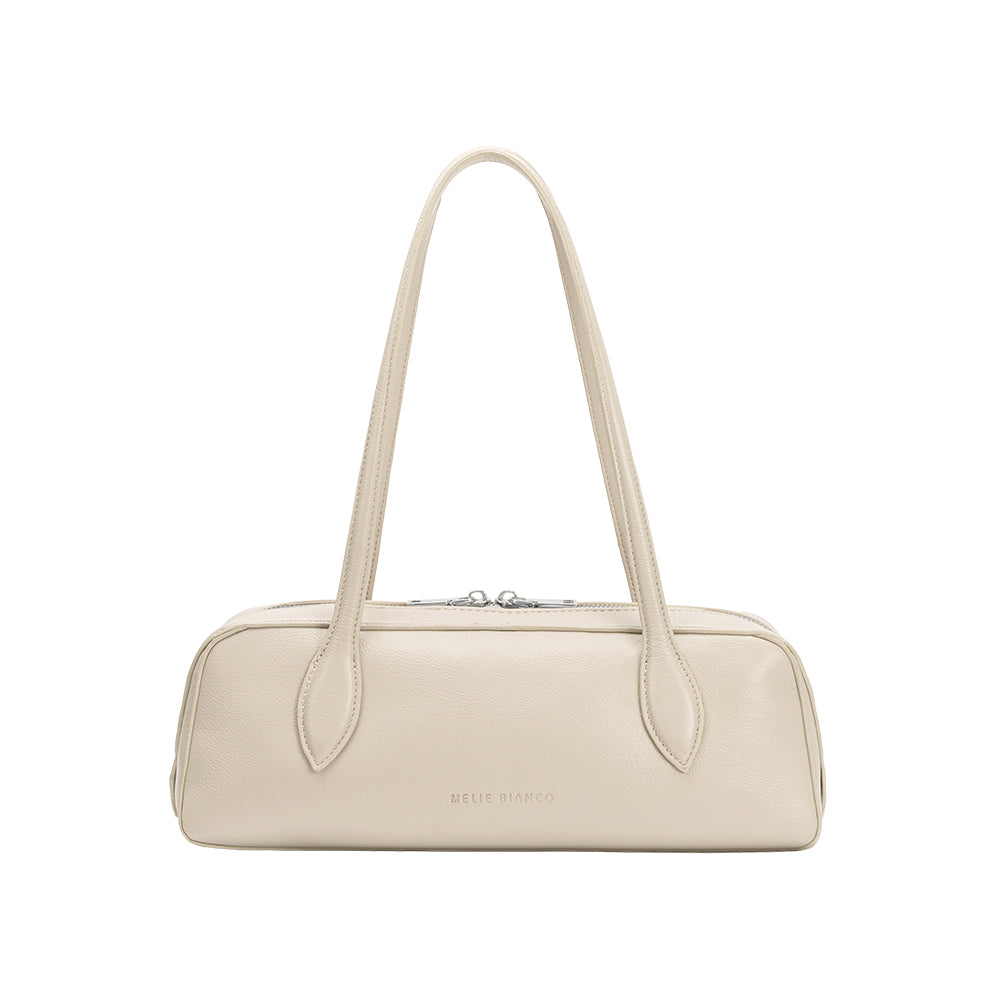 Melie Bianco Ivory Serafina Recycled Vegan Leather Shoulder Bag