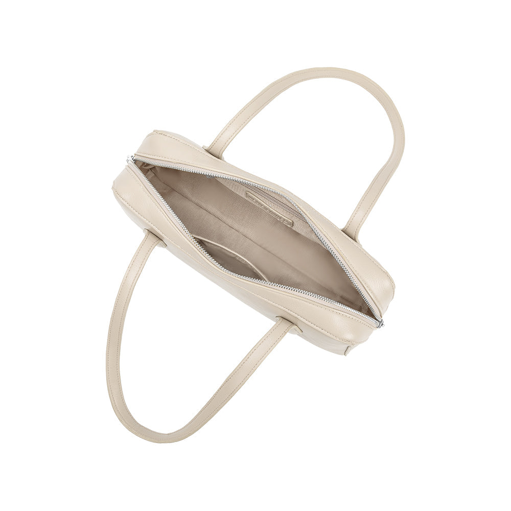 Melie Bianco Ivory Serafina Recycled Vegan Leather Shoulder Bag