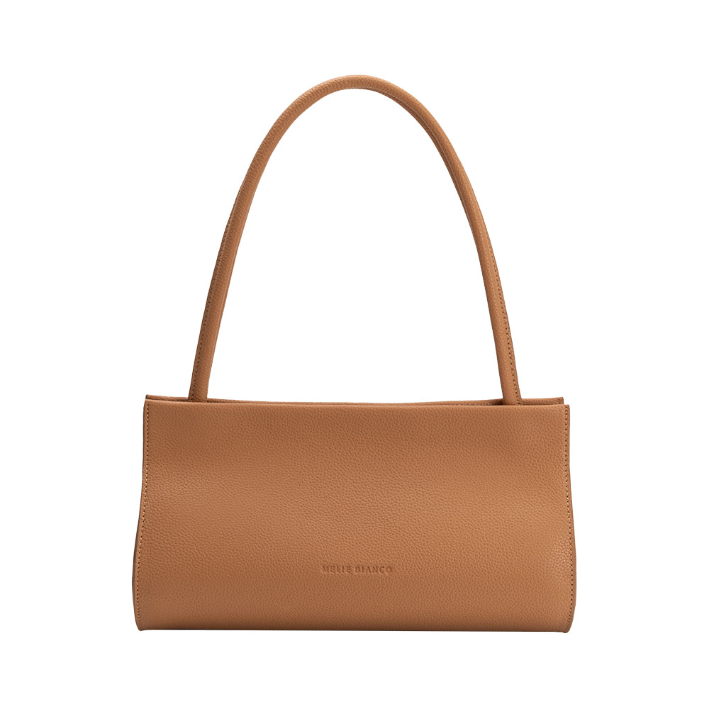 Melie Bianco Tan Ryleigh Recycled Vegan Leather Shoulder Bag