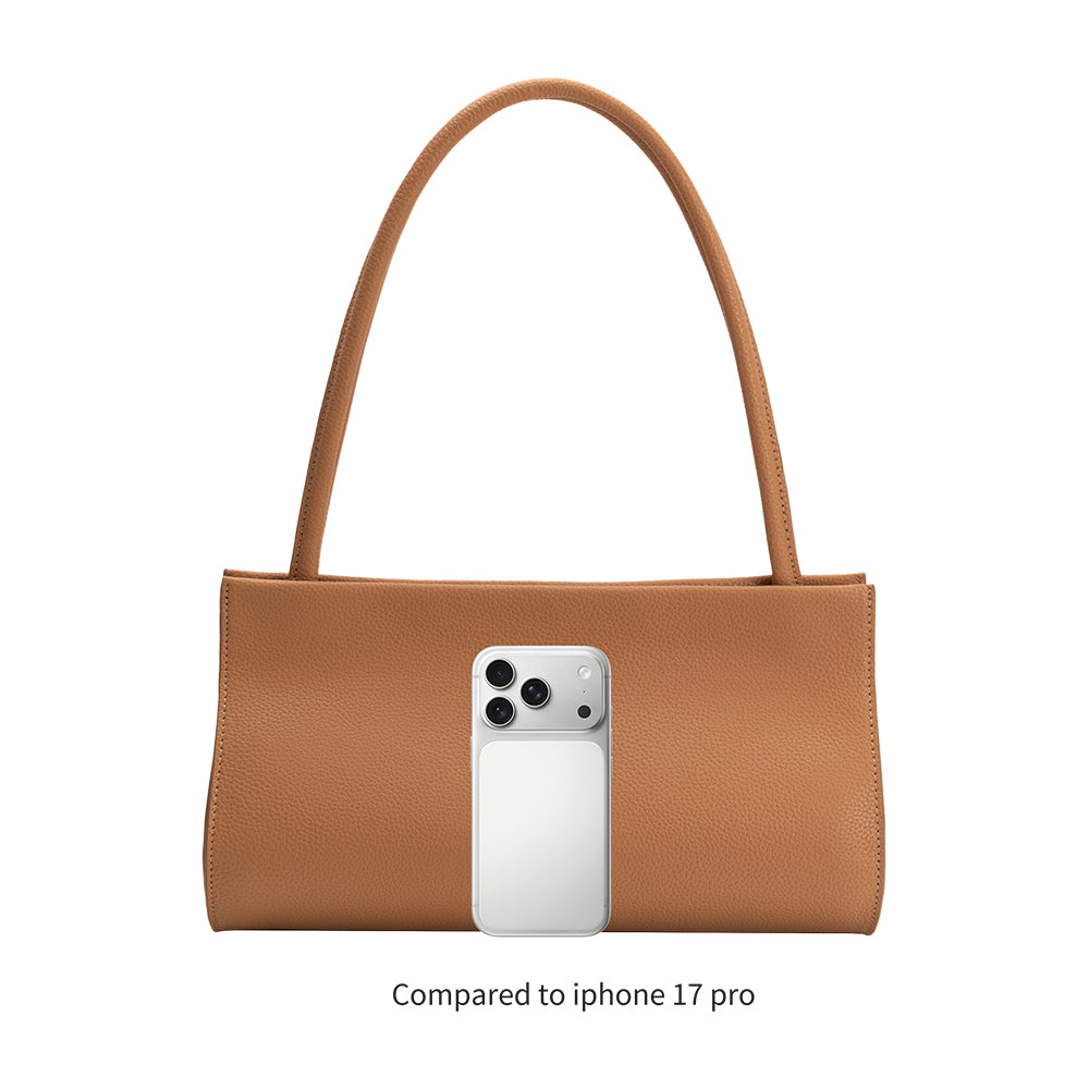 Melie Bianco Tan Ryleigh Recycled Vegan Leather Shoulder Bag