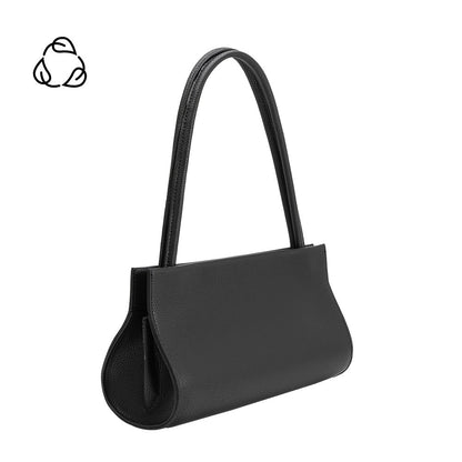Melie Bianco Black Ryleigh Recycled Vegan Leather Shoulder Bag