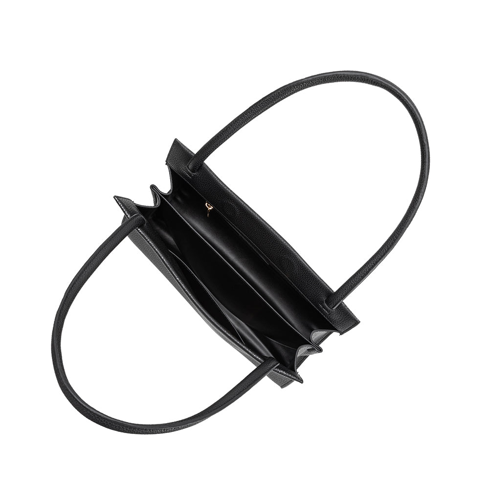 Melie Bianco Black Ryleigh Recycled Vegan Leather Shoulder Bag