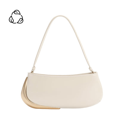 Melie Bianco Ivory Sade Recycled Vegan Leather Shoulder Bag