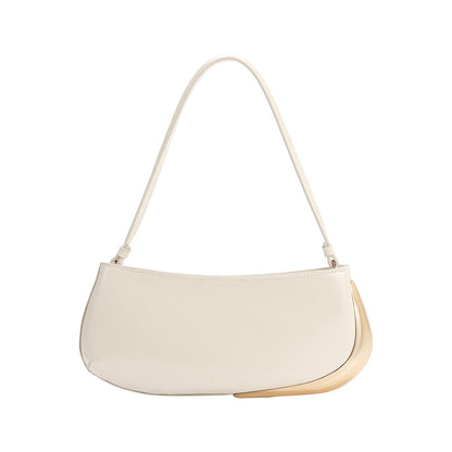 Melie Bianco Ivory Sade Recycled Vegan Leather Shoulder Bag