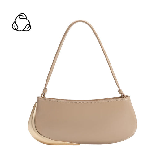Melie Bianco Nude Sade Recycled Vegan Leather Shoulder Bag