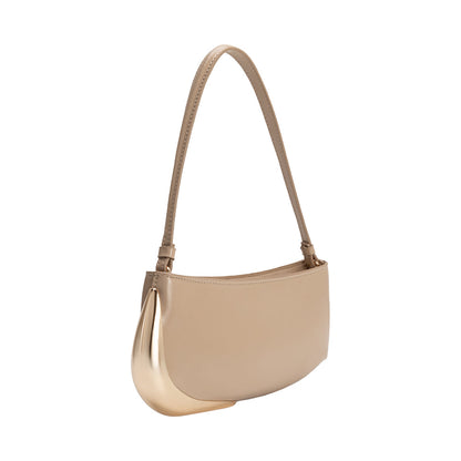 Melie Bianco Nude Sade Recycled Vegan Leather Shoulder Bag