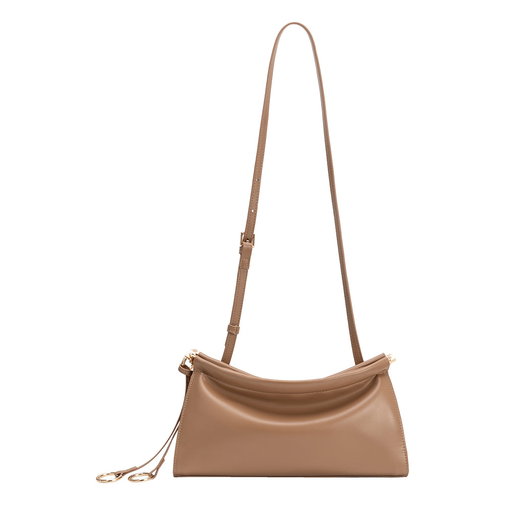 Melie Bianco Tan Amaya Vegan Leather Shoulder Bag