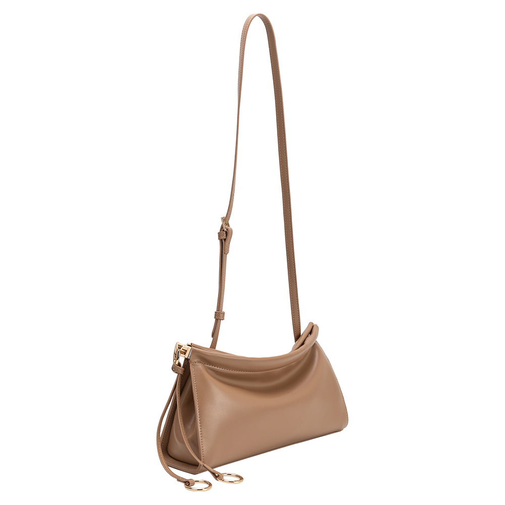 Melie Bianco Tan Amaya Vegan Leather Shoulder Bag