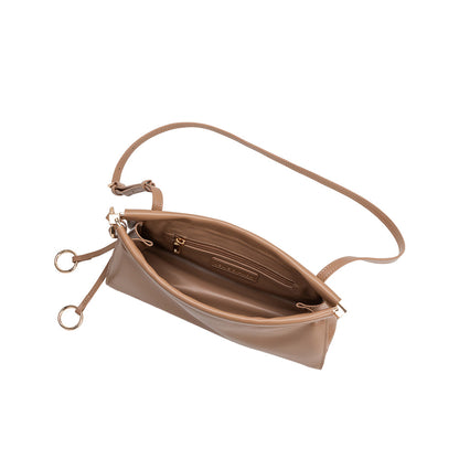 Melie Bianco Tan Amaya Vegan Leather Shoulder Bag